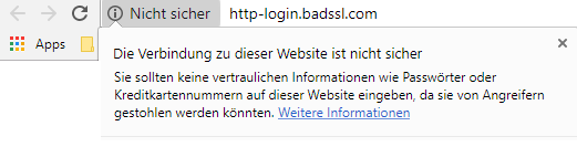 Neue Warnung in Chrome