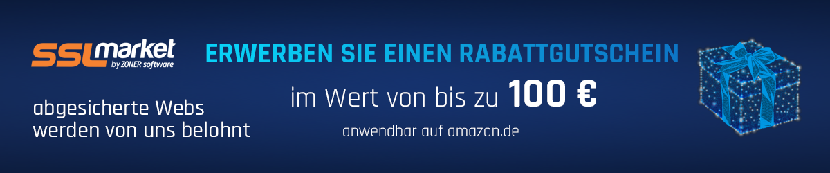 Banner Sonderangebot Wir belohnen abgesicherte Webs