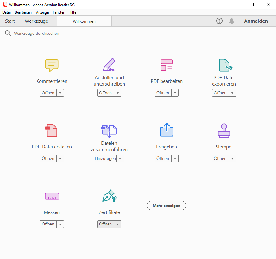 Signierung in Adobe Reader